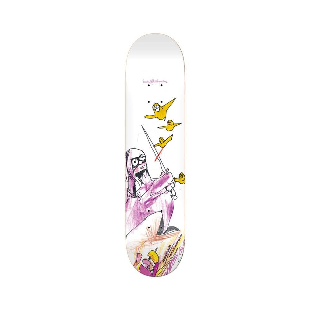 Krooked Skateboard Deck My Day Anderson 8.38" x 32.45" White - 50-50 Skate Shop