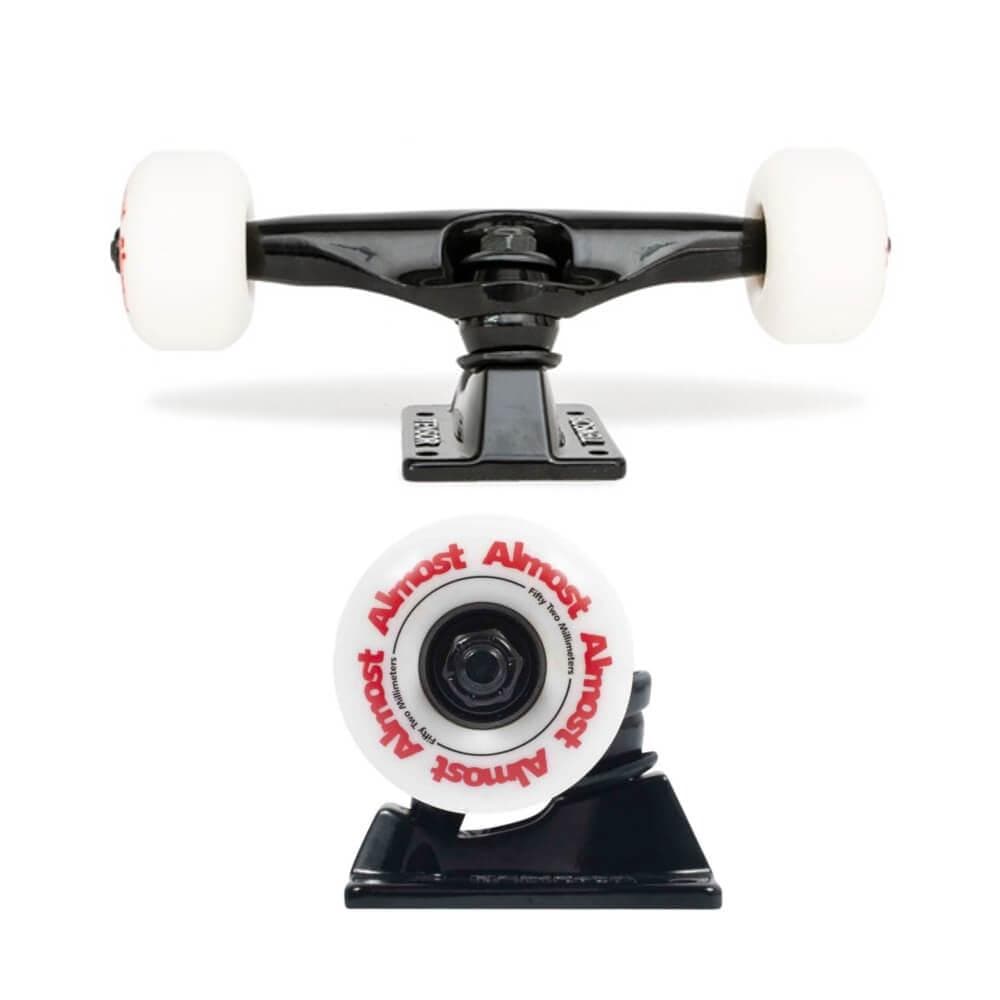 Tensor Skateboard Truck & Almost Wheel Combo 5.25 (7.875") Black - Set of 2 - 50-50 Skate Shop