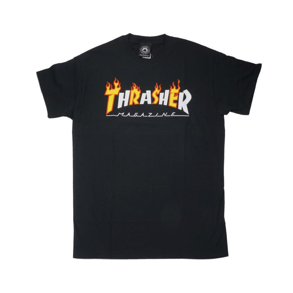 Thrasher Flame Mag Short Sleeve Tee Black - 50-50 Skate Shop