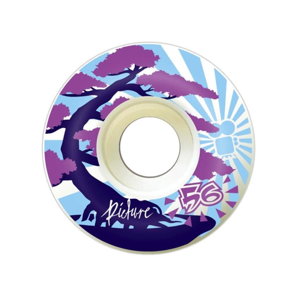 Picture Skateboard Wheels Kushi 56mm x 35mm Wide 80A Soft Street - Set of 4 - 50-50 Skate Shop