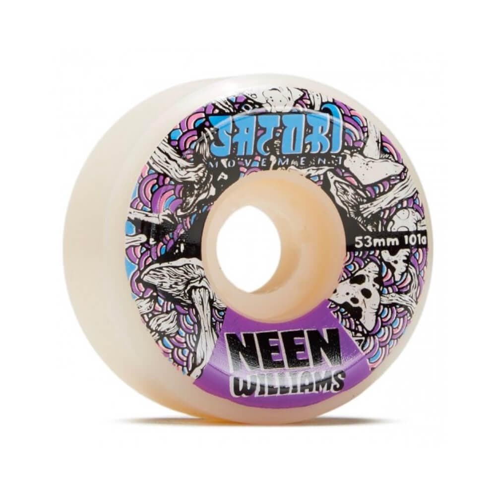 Satori Skateboard Wheels Neen Williams Mushroom 53mm 101a (Conical) - Set of 4 - 50-50 Skate Shop