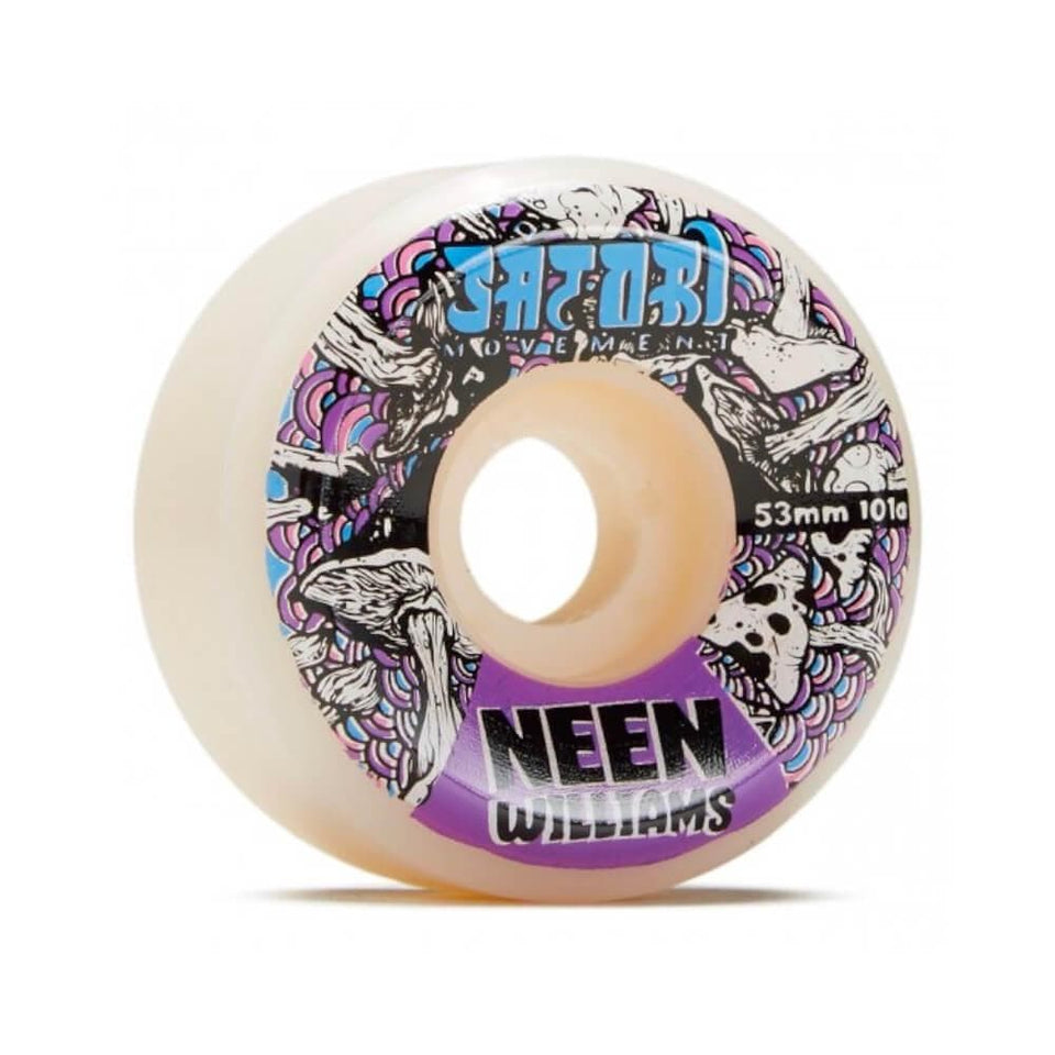 Satori Skateboard Wheels Neen Williams Mushroom 53mm 101a (Conical) - Set of 4 - 50-50 Skate Shop