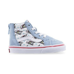 Vans Toddlers Sk8 Hi Zip (Unicorn) Cool Blue True White - 50-50 Skate Shop