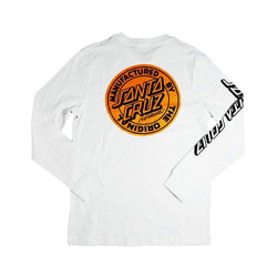 Santa Cruz Original Dot Fill LS Youth Tee White - 50-50 Skate Shop