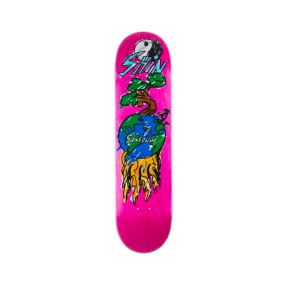 Polar Skateboard Deck Bonzai Ride 8.5" x 32.125" Shin Sanbongi Pink 14.5" WB - 50-50 Skate Shop