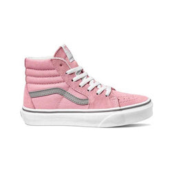 Vans Kids Sk8 Hi (Pop) Pink Icing Frost Gray - 50-50 Skate Shop