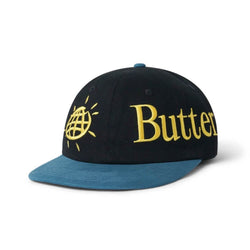 Butter Goods Discovery 6 Panel Cap Black Dark Teal OSFA - 50-50 Skate Shop