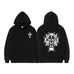 Dogtown Hoodie Cross Logo Black White - 50-50 Skate Shop