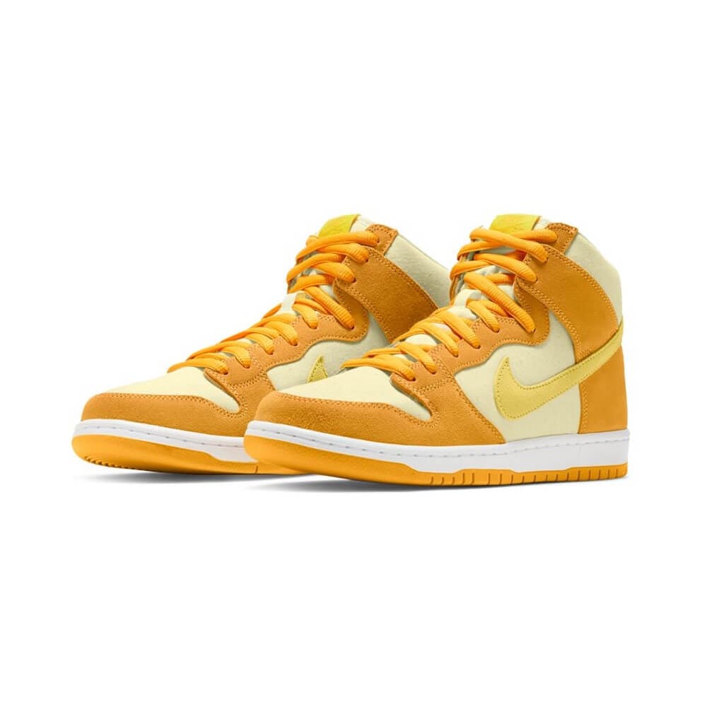 Nike SB Dunk High Pro University Gold Vivid Sulfur-Citron Tint 50-50 Skate Shop