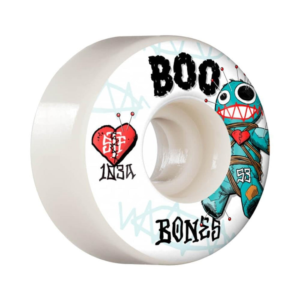 Bones Skateboard Wheels STF Boo Voodoo V4 Wide 53mm 103A - Set of 4 - 50-50 Skate Shop