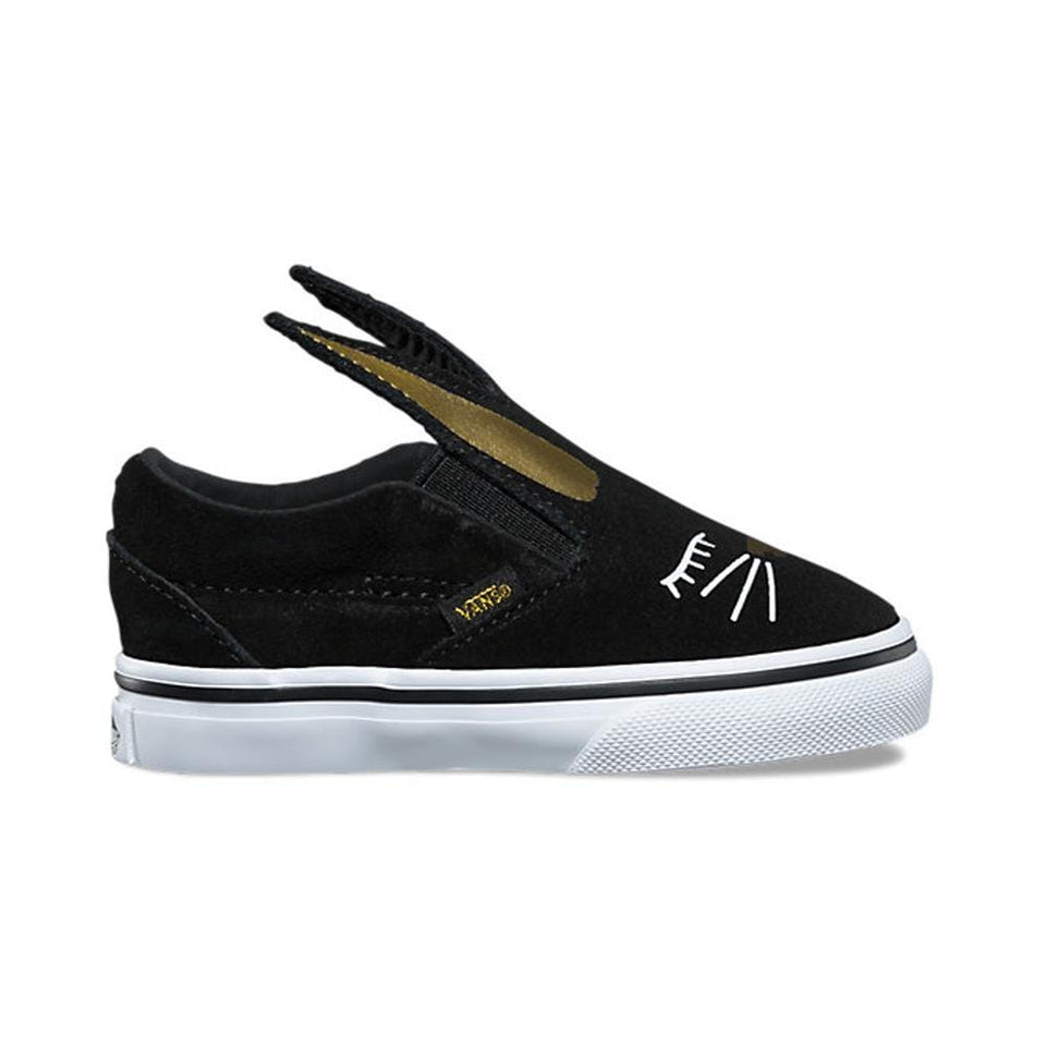 Vans Toddler Slip on Bunny Black Gold - 50-50 Skate Shop