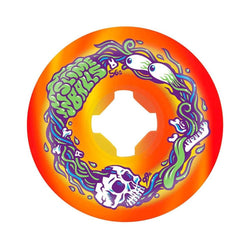 Santa Cruz Skateboard Wheels Brains Speedballs 56mm 99A Original Yellow Swirl - Set of 4 - 50-50 Skate Shop