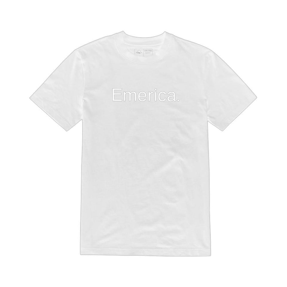 Emerica Pure Logo Short Sleeve Tee Black White - 50-50 Skate Shop