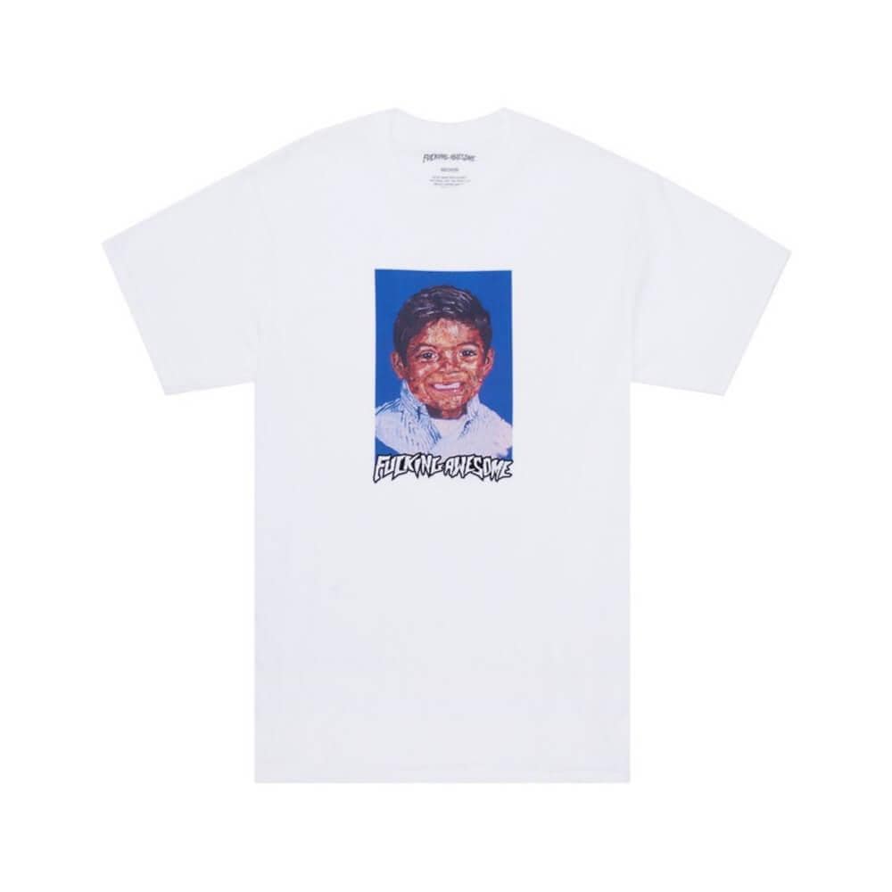 Fucking Awesome Skate Louis Felt CP Tee White - 50-50 Skate Shop