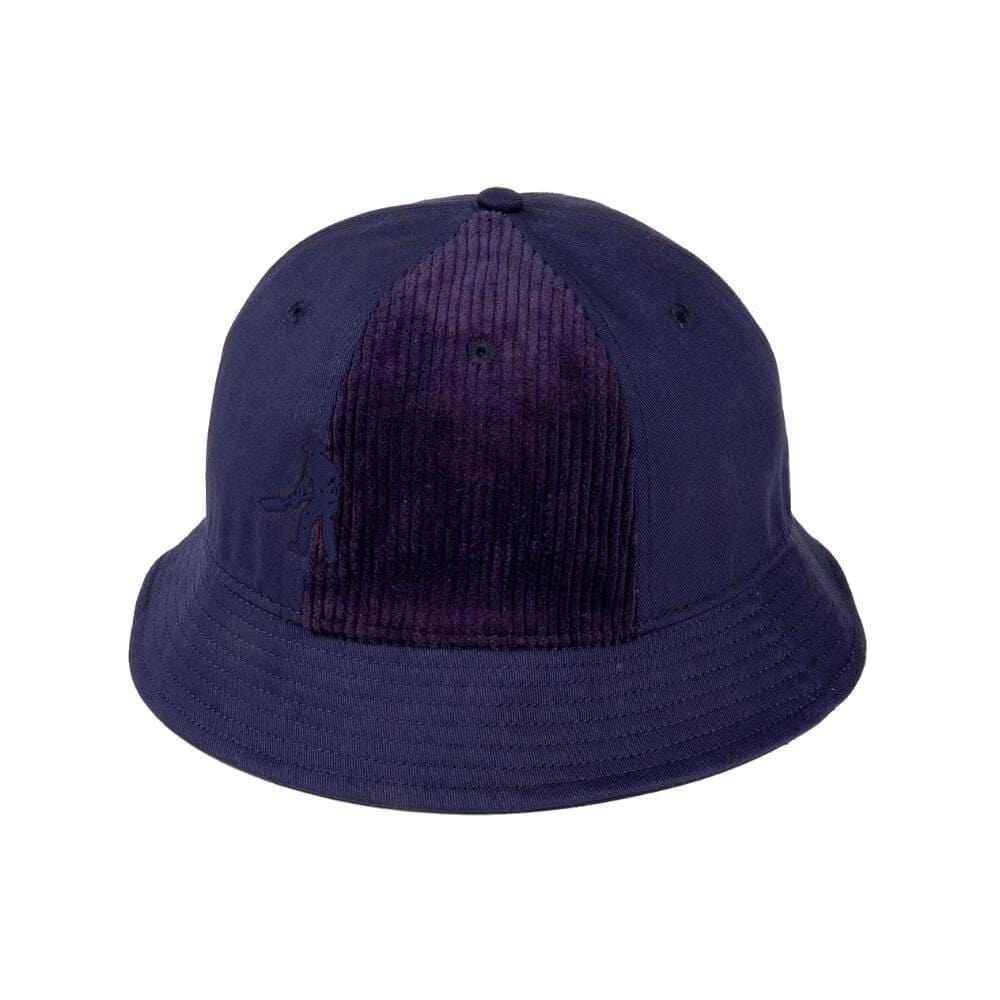 Passport Skate Cord Patch 6 Panel Bucket Hat Navy - 50-50 Skate Shop
