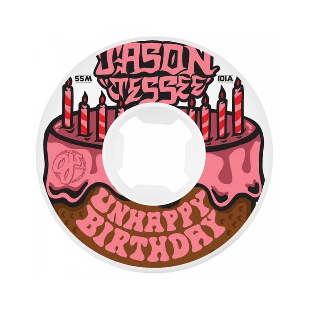 OJ Skateboard Wheels Jesse Unhappy Birthday Insaneathane 55mm 101A - Set of 4 - 50-50 Skate Shop