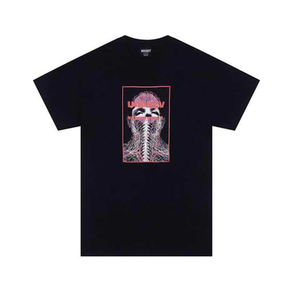 Hockey Skate Nerves Tee Black - 50-50 Skate Shop