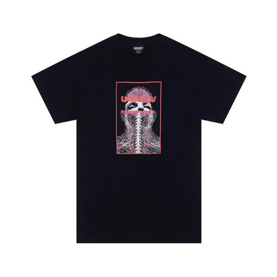 Hockey Skate Nerves Tee Black - 50-50 Skate Shop