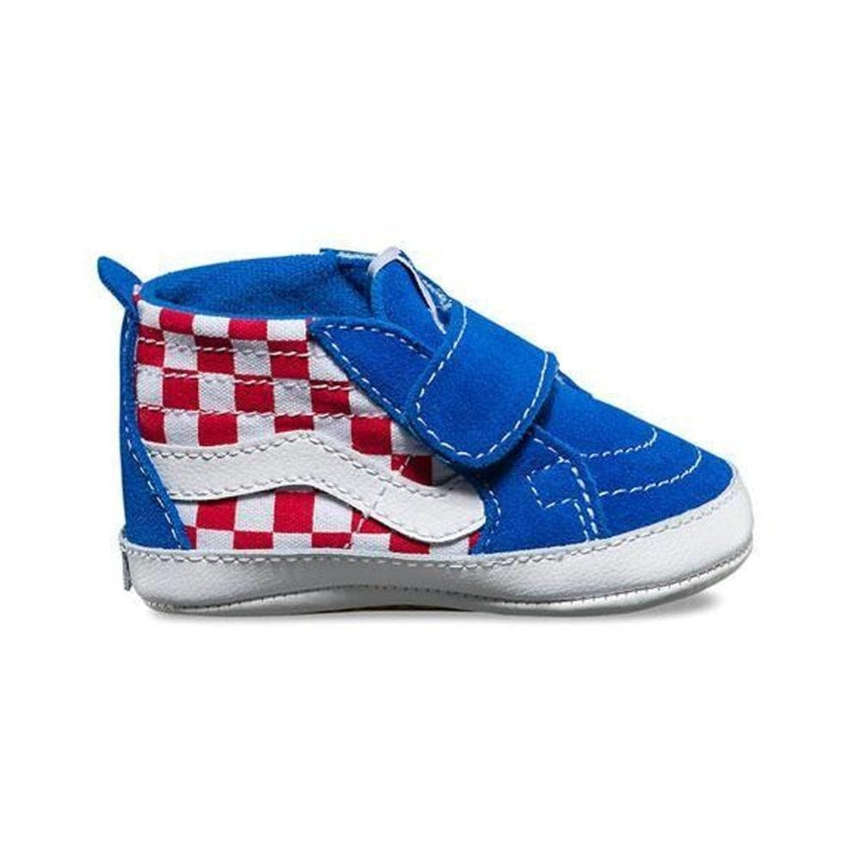 Vans Infants Sk8 Hi Crib (Checkerboard) Racing Red - 50-50 Skate Shop