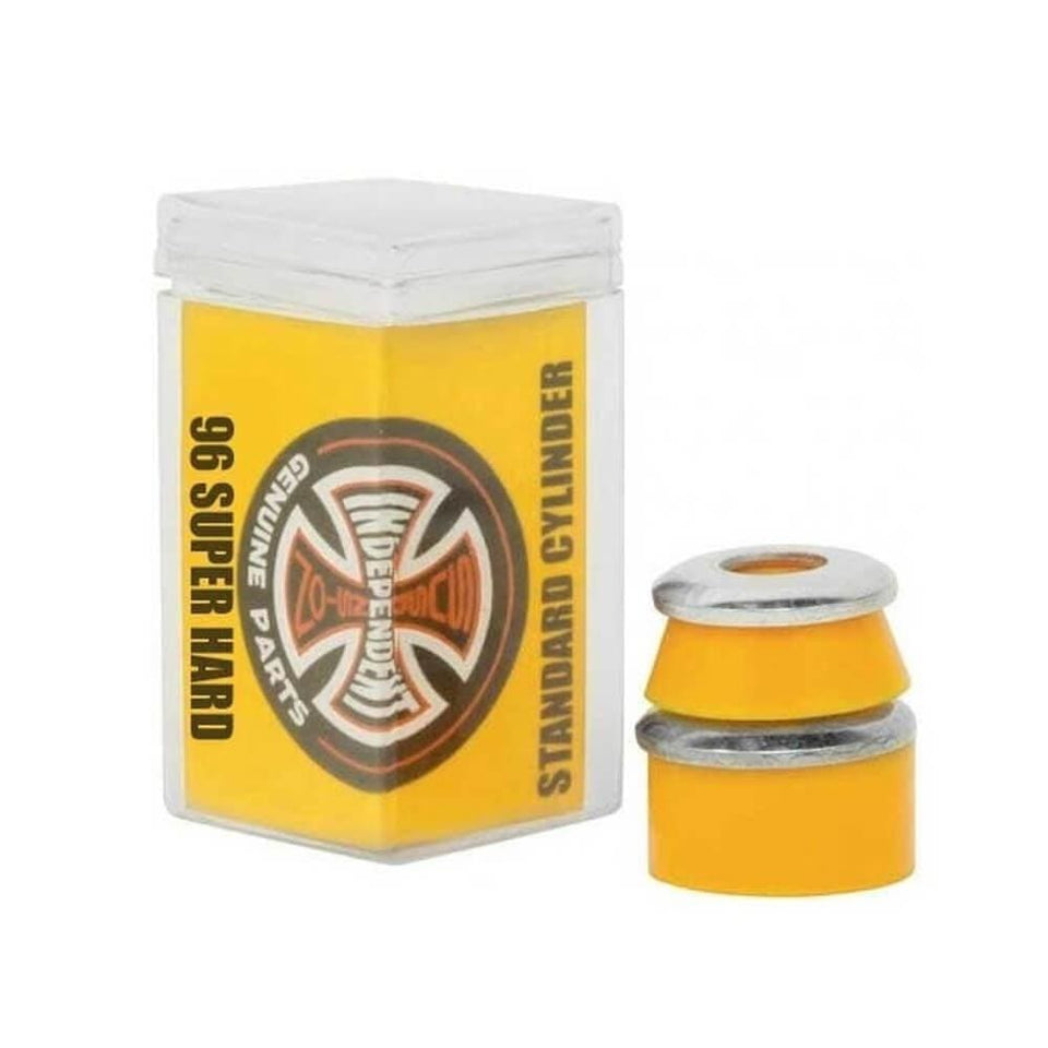 Independent Skateboard Standard Cylinder Cushions Super Hard Yellow 96A Yellow - Pack of 4 - 50-50 Skate Shop