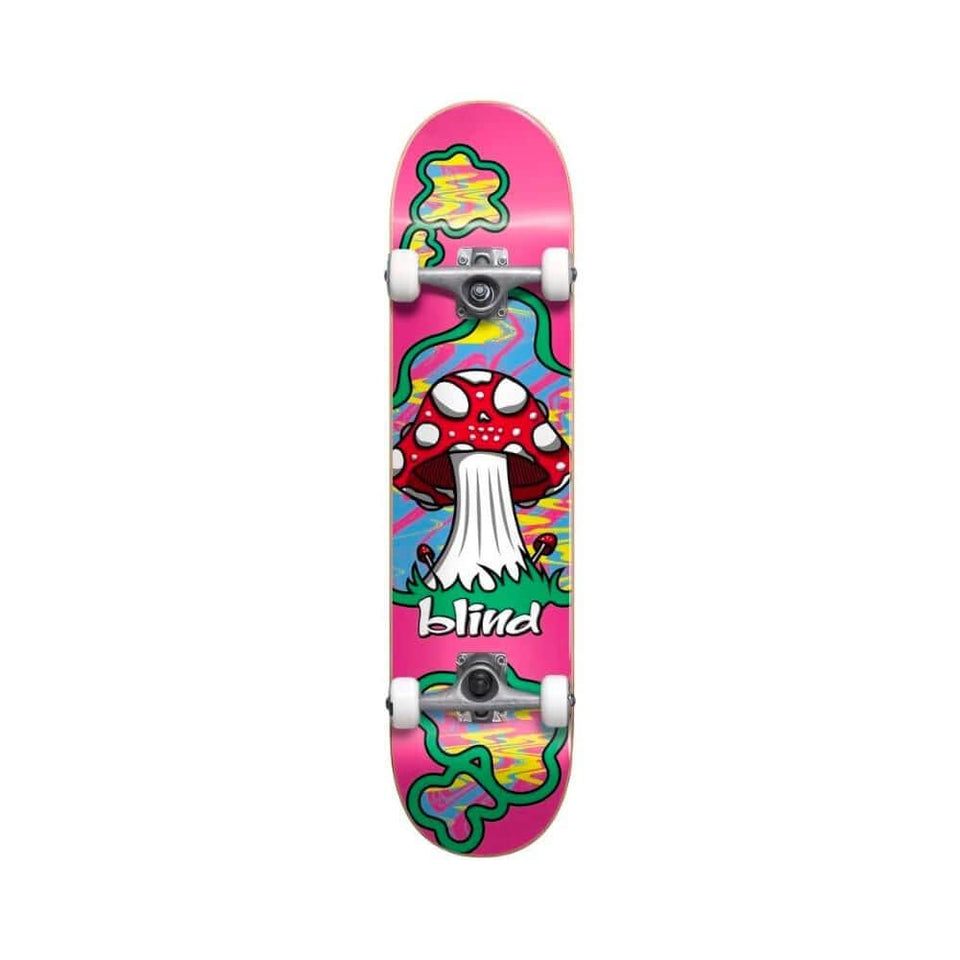 Blind Skateboard Complete Shroom Land FP 8.125" x 31.875" Pink 14.25" WB - 50-50 Skate Shop