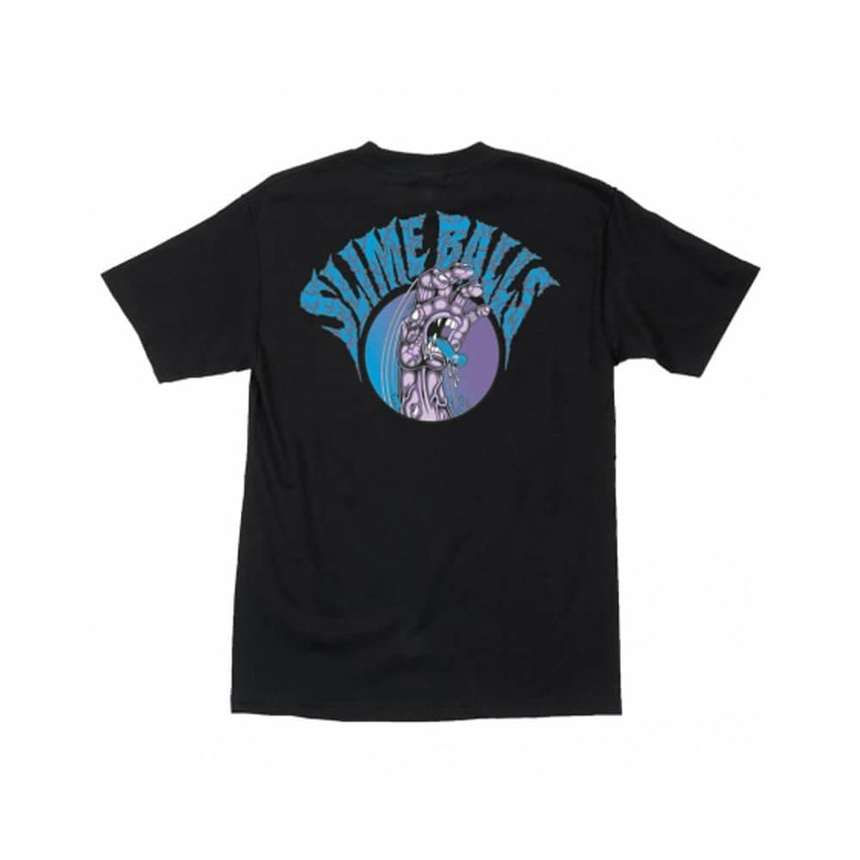 Santa Cruz Slime Balls Grave Hand Short Sleeve Tee Black - 50-50 Skate Shop