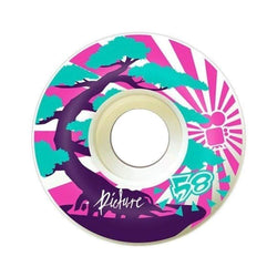 Picture Skateboard Wheels Kushi 58mm x 40mm Wide 80A Soft Street - Set of 4 - 50-50 Skate Shop