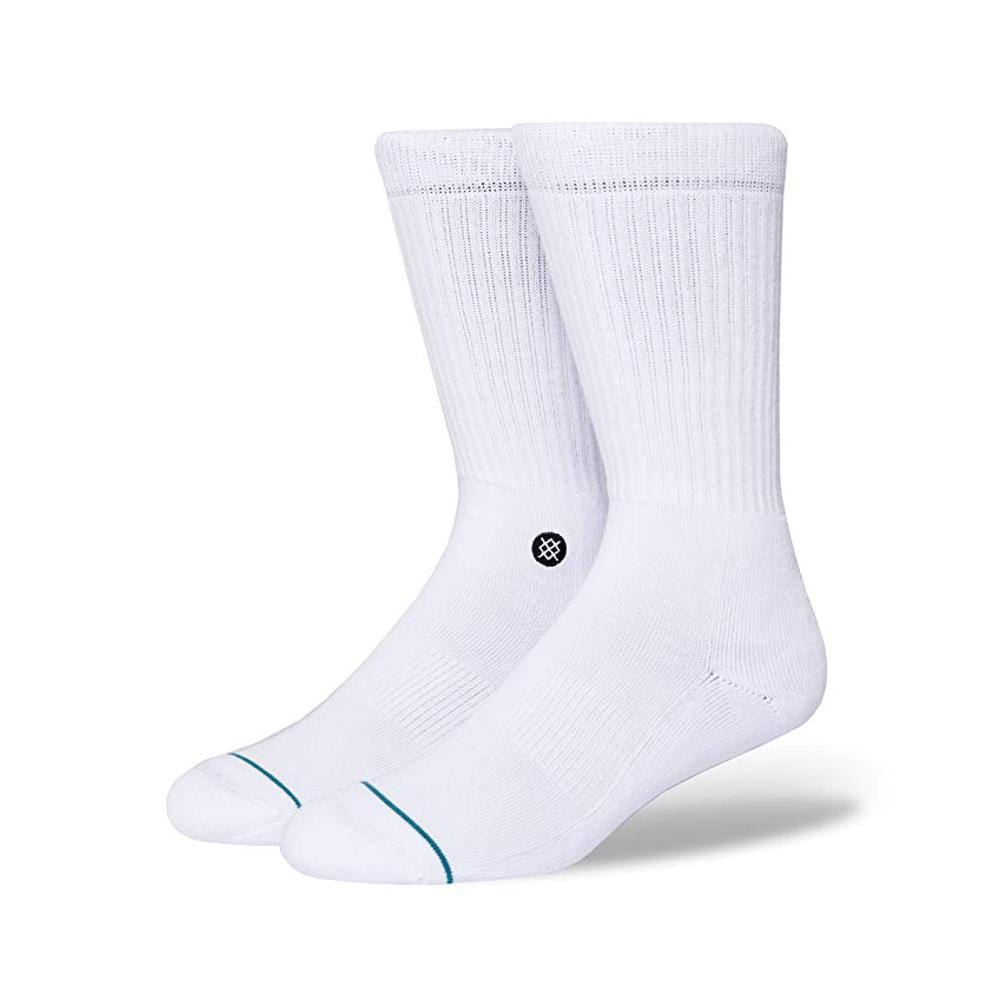 Stance Mens Icon Athletic Socks  White Black - 50-50 Skate Shop
