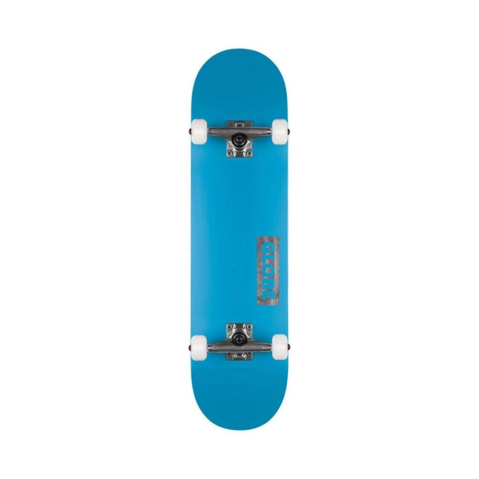 Globe Skateboard Complete Goodstock 8.375" x 32" 14.25"WB Neon Blue - 50-50 Skate Shop