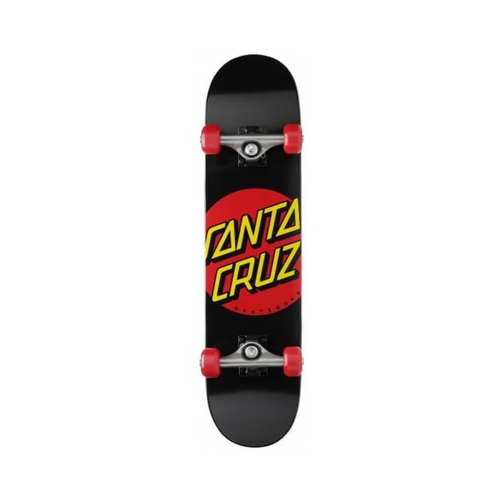 Santa Cruz Skateboard Complete Classic Dot Super Micro 7.25" x 27" Black Red 10.5" WB - 50-50 Skate Shop