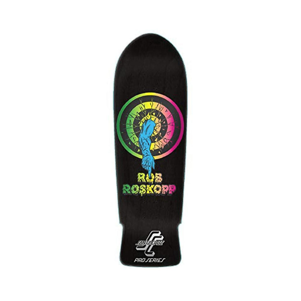Santa Cruz Skateboard Deck Rob Roskopp Target 1 Black Stain 10" x 31.4" - 50-50 Skate Shop