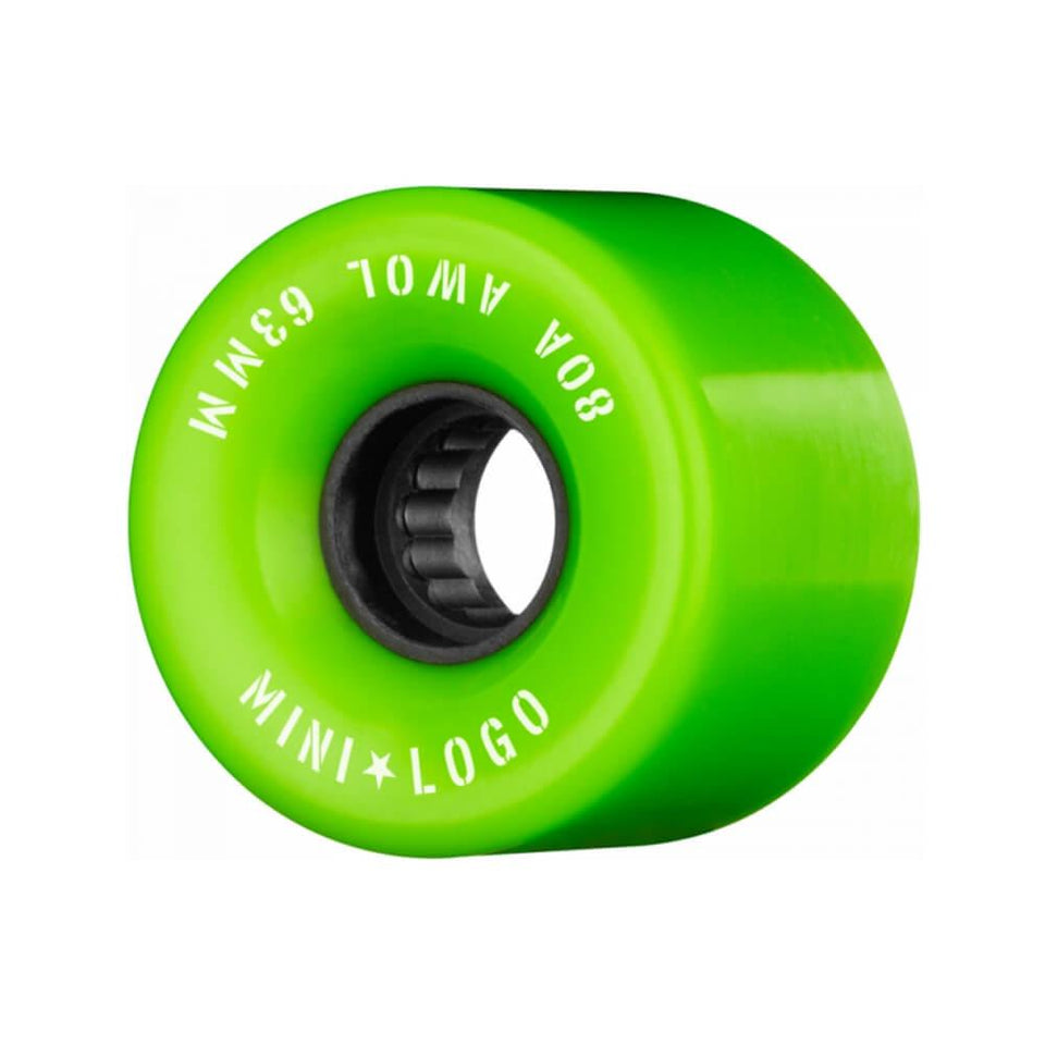 Mini Logo Skateboard Wheels AWOL 63mm 80A Green - Set of 4 - 50-50 Skate Shop