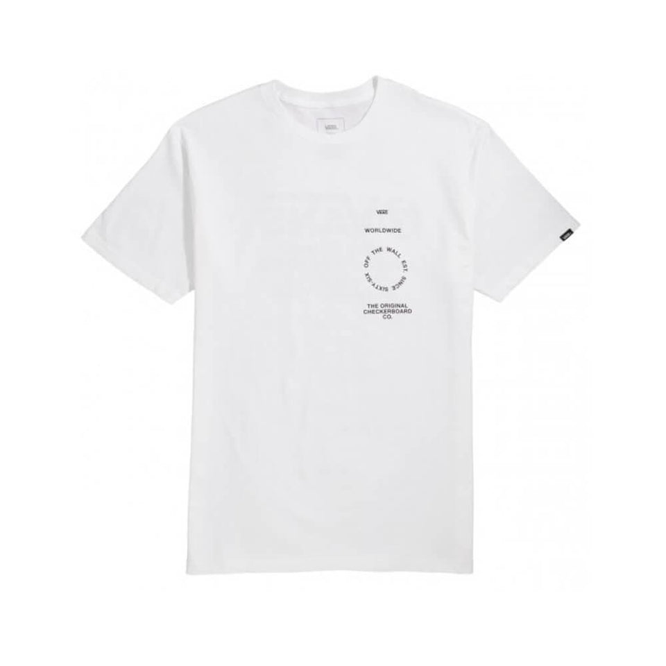 Vans Distortion Type Short Sleeve Tee White - 50-50 Skate Shop