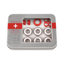 Andale Swiss Skateboard Bearings Tin Box - Set of 8 - 50-50 Skate Shop