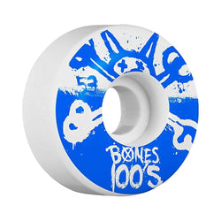 Bones Skateboard Wheels 100's 53mm White - 50-50 Skate Shop