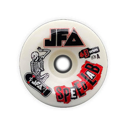 Speedlab Skateboard Wheels JFA 63mm x 101A White - Set of 4 - 50-50 Skate Shop