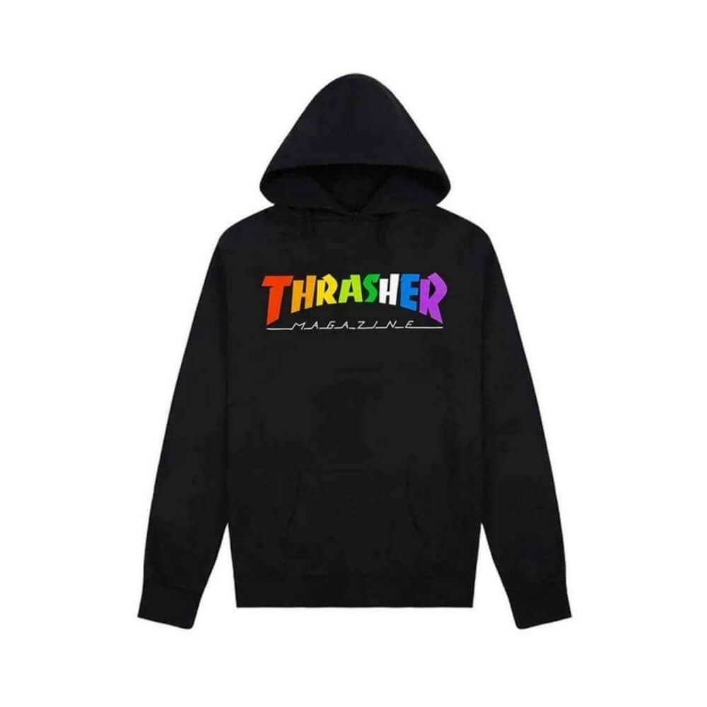Thrasher Skate Rainbow Mag Hoodie Black - 50-50 Skate Shop