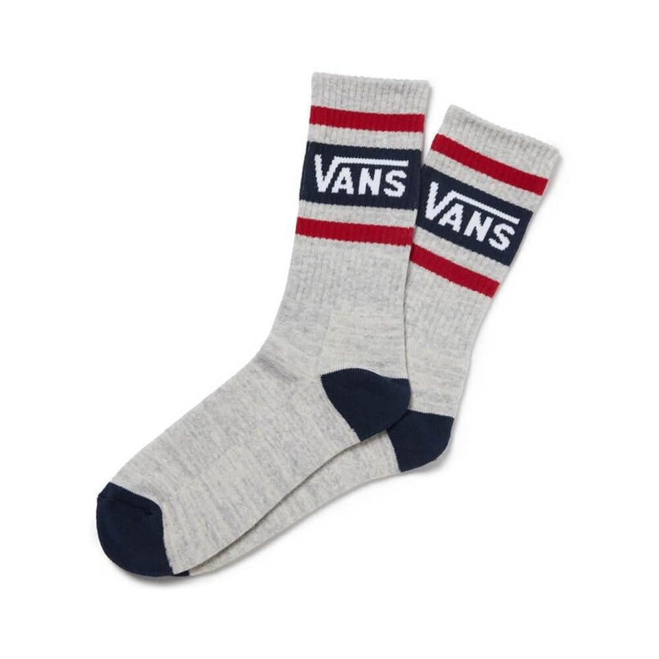 Vans Tribe Crew Socks Ash Heather Chili Pepper 6.5-9US - Single Pack - 50-50 Skate Shop