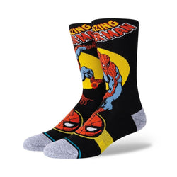 Stance Skate Socks Spider Man Marquee Black - 50-50 Skate Shop