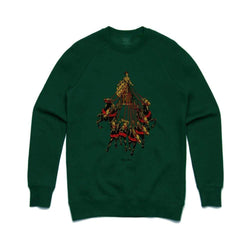 Passport Crewneck Sweater State Hourses Dark Green - 50-50 Skate Shop