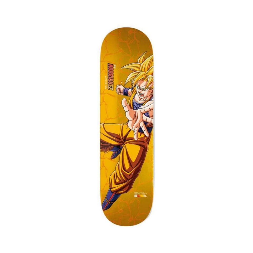 Primitive x Dragon Ball Z Skateboard Deck Paul Rodriguez Super Saiyan Goku 8.5" x 32" Gold - 50-50 Skate Shop