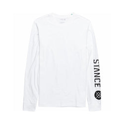 Stance Basis Long Sleeve Tee White - 50-50 Skate Shop