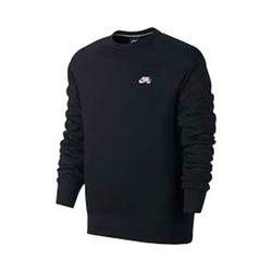 Nike Sb Crewneck Icon Fleece Black White - 50-50 Skate Shop