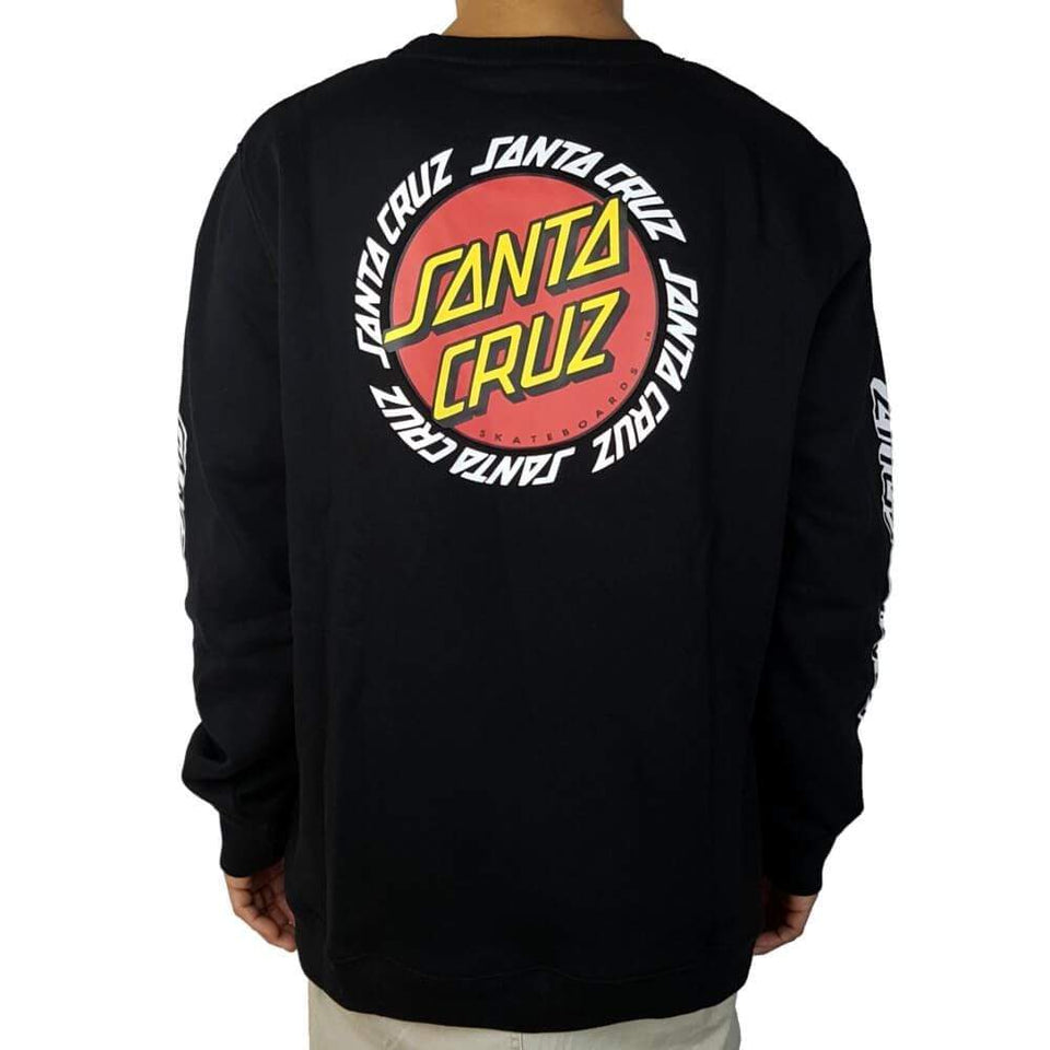 Santa Cruz Ringed Dot Crewneck Black - 50-50 Skate Shop