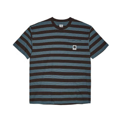 Polar Skate Co Stripe Pocket Tee Brown Blue - 50-50 Skate Shop