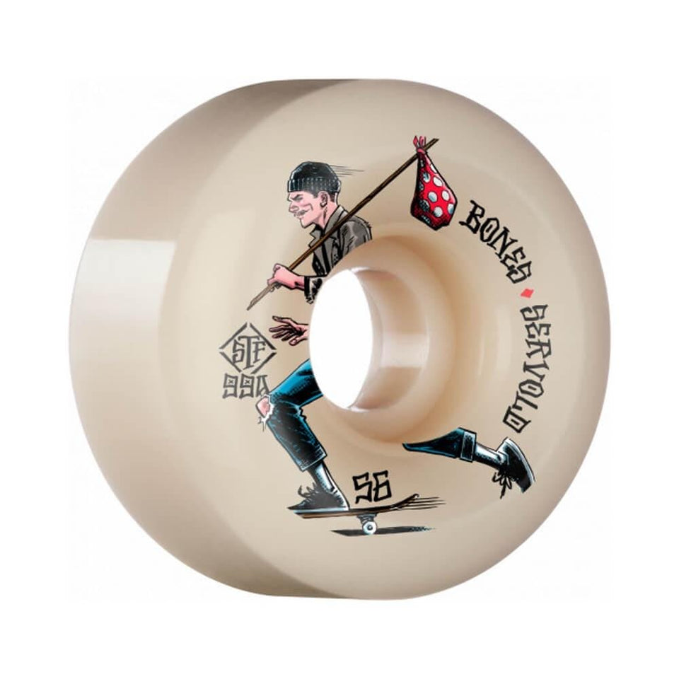 Bones Skateboard Wheels STF Servold Gone Skating V6 Wide Cut 56mm 99A - Set of 4 - 50-50 Skate Shop