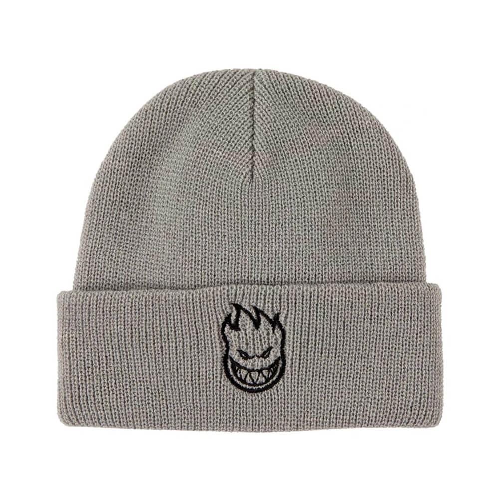 Spitfire Skate Beanie Big Head Cuff Grey Black - 50-50 Skate Shop