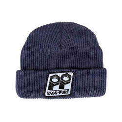 Passport Skate Bolt Patch Beanie Navy - 50-50 Skate Shop