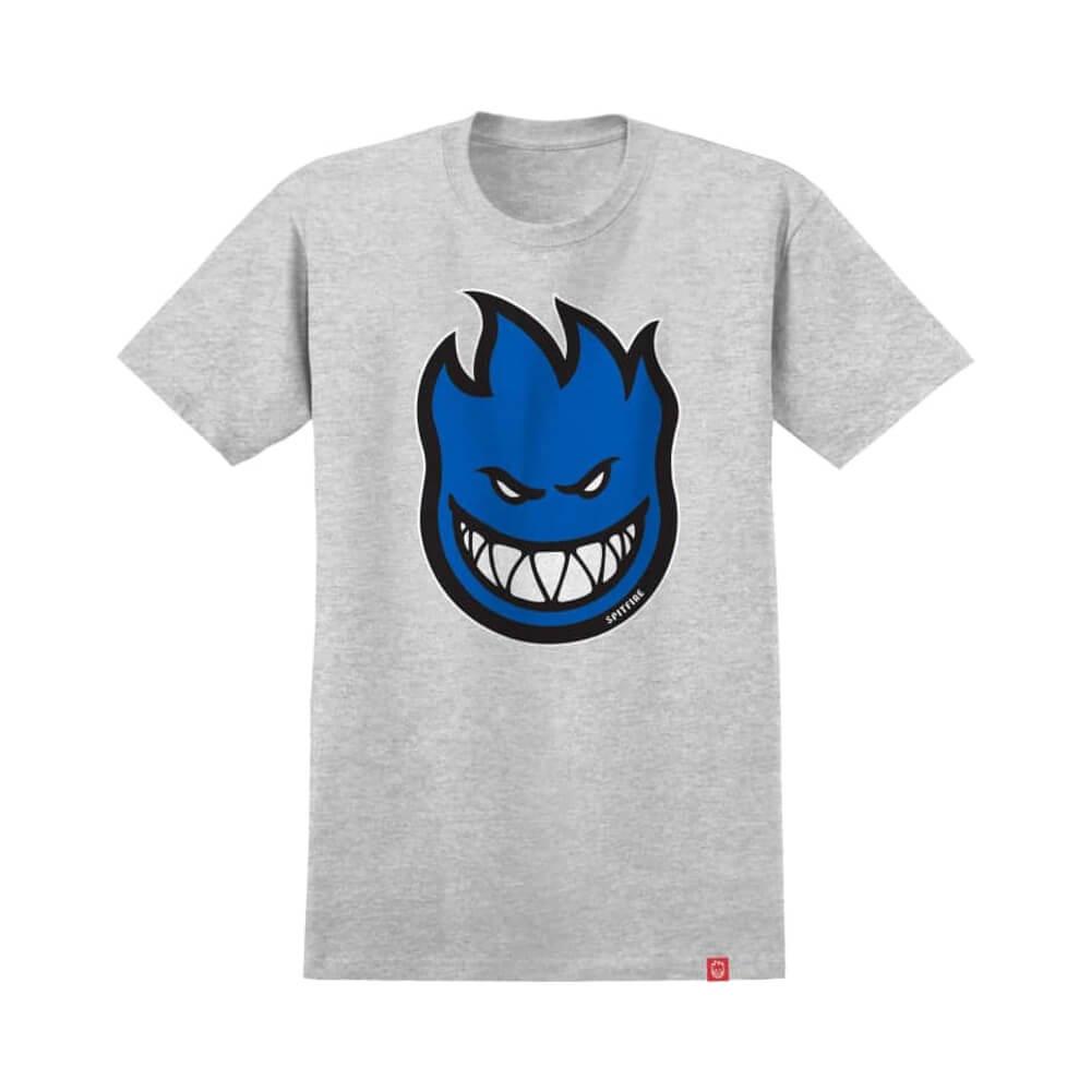 Spitfire Skate Tee Bighead Fill Heather Grey Blue - 50-50 Skate Shop