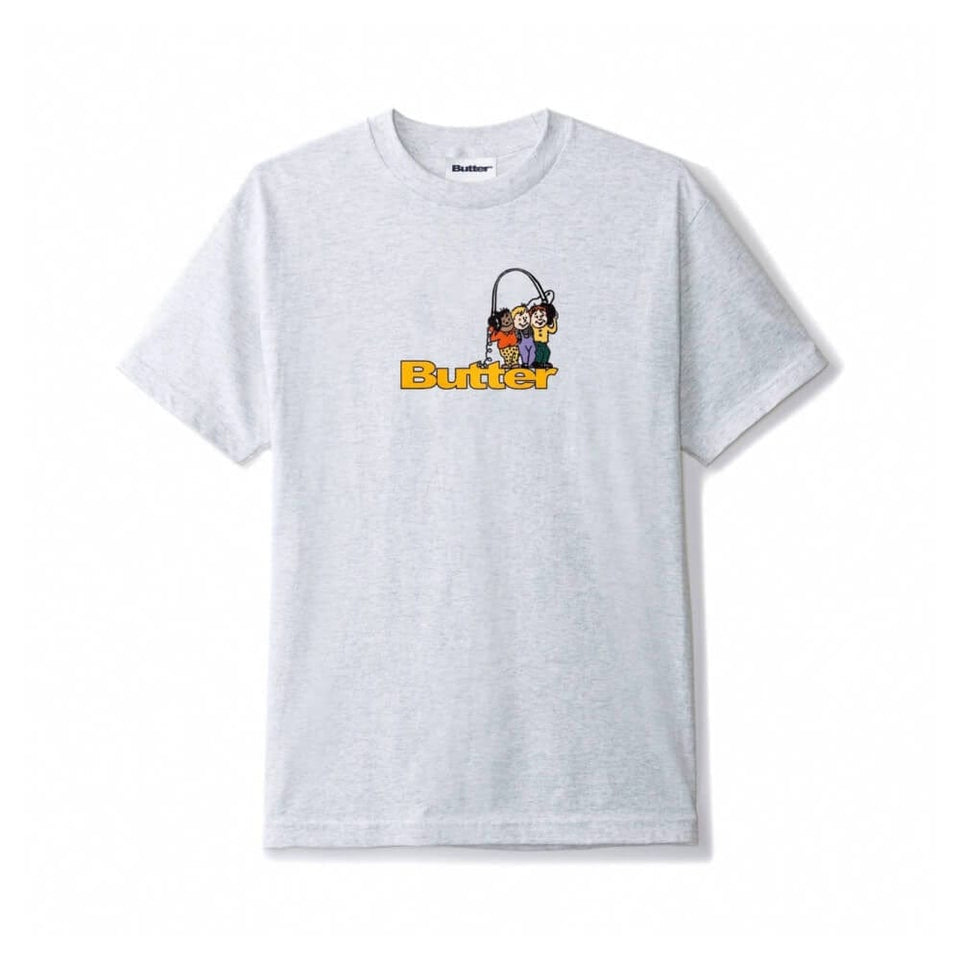 Butter Goods Headphones Logo Tee Ash Grey - 50-50 Skate Shop